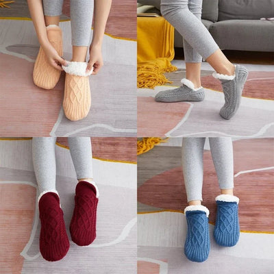 Thermosocken mit rutschfester Sohle – Warme Fleece-Socken für Zuhause und Senioren 2