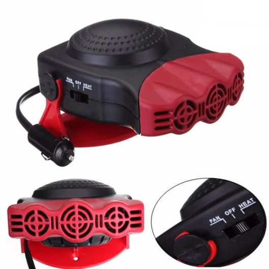 Tragbarer 2-in-1 Autolüfter 2500 W – Heizung und Kühlung für Auto und SUV mit 180° Luftstromverstellung 0