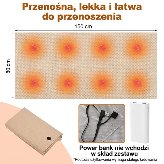 USB-Heizdecke mit 8 Heizzonen – Schnelle Wärme für Nacken bis Knie, tragbar für Zuhause und Büro 5