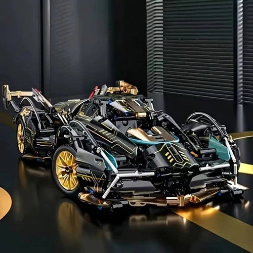 V12 Automodell mit 1690 Teilen – Funktionierende Federung und manuelle Lenkung