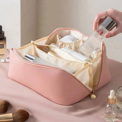 Wasserdichte Kosmetiktasche Damen – Großes Fassungsvermögen mit Fächern für kleine Gegenstände 4