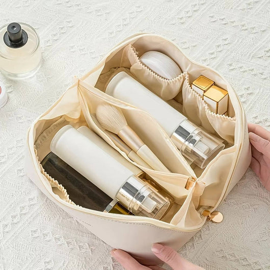 Wasserdichte Kosmetiktasche Damen – Großes Fassungsvermögen mit Fächern für kleine Gegenstände 8