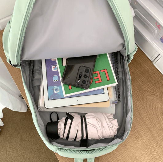 Wasserdichter Schulrucksack mit Laptopfach – 7 Taschen, gepolsterte Träger, 20 Liter 8