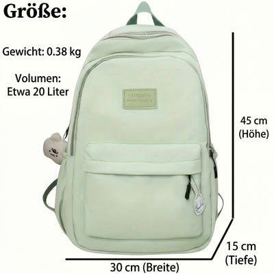Wasserdichter Schulrucksack mit Laptopfach – 7 Taschen, gepolsterte Träger, 20 Liter