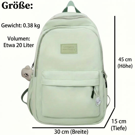 Wasserdichter Schulrucksack mit Laptopfach – 7 Taschen, gepolsterte Träger, 20 Liter