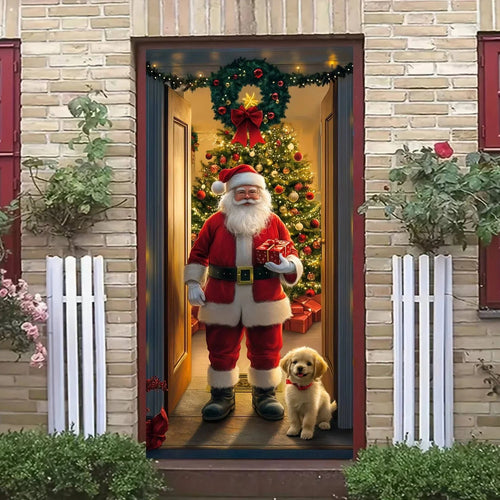 Weihnachts Türdekoration selbstklebend – 3D-Effekt, wasserfestes PVC für draußen