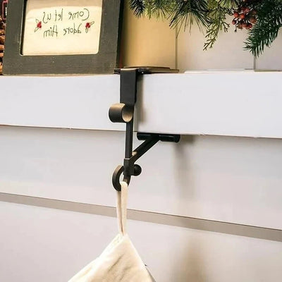 Weihnachtsdeko Strumpfhalter verstellbar für Kaminsims bis 21,7 cm – Doppelhaken mit gepolstertem Schutz 3