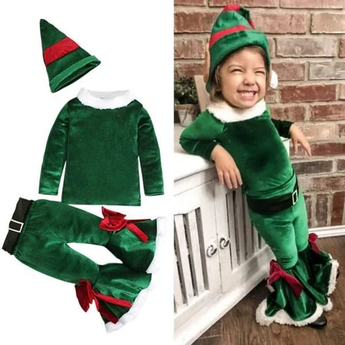 Weihnachtsmann Kostüm für Kinder – Hochwertig aus Baumwolle und Satin, 2-8 Jahre