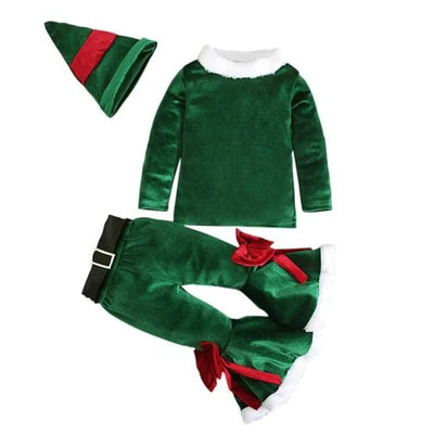 Weihnachtsmann Kostüm für Kinder – Hochwertig aus Baumwolle und Satin, 2-8 Jahre 3