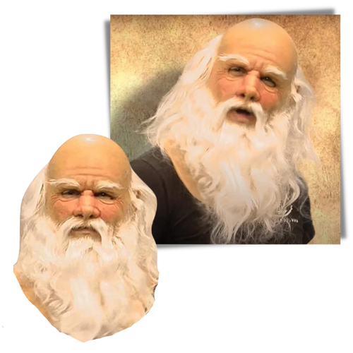 Weihnachtsmann Maske aus Naturlatex – Realistisches Design, Atmungsaktiv, Einheitsgröße