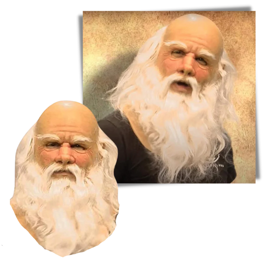 Weihnachtsmann Maske aus Naturlatex – Realistisches Design, Atmungsaktiv, Einheitsgröße 1