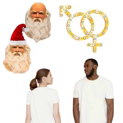 Weihnachtsmann Maske aus Naturlatex – Realistisches Design, Atmungsaktiv, Einheitsgröße 2