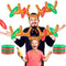 Weihnachtliches Ringwurfspiel mit aufblasbarem Rentiergeweih – Spaß für Kinder und Erwachsene