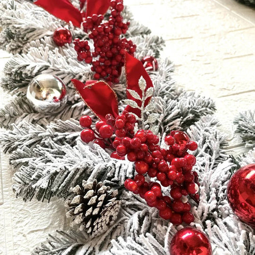 Weihnachtstürdekoration Set mit Kranz – Wetterfest und Wiederverwendbar für Innen und Außen