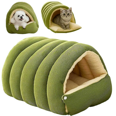 Winter-Katzenbett mit abnehmbarem Bezug – Rutschfeste Unterseite für kalte Tage 0