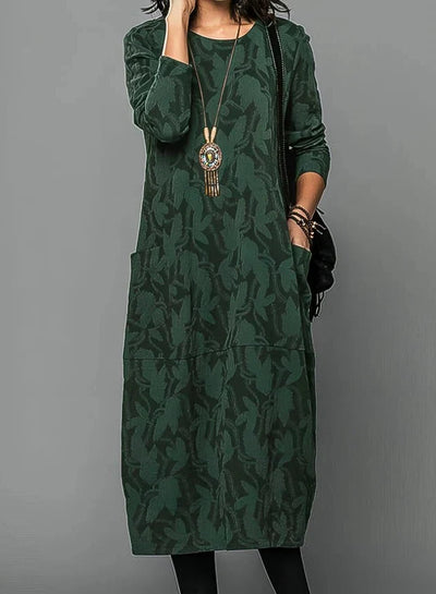 Winterkleid Damen mit Rundhalsausschnitt – Warmes Material, lässiger Schnitt 0