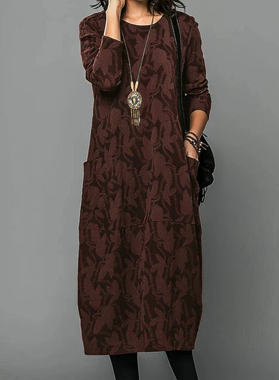 Winterkleid Damen mit Rundhalsausschnitt – Warmes Material, lässiger Schnitt 1