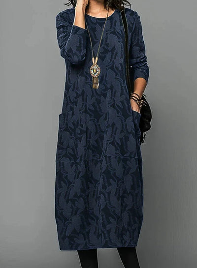 Winterkleid Damen mit Rundhalsausschnitt – Warmes Material, lässiger Schnitt 2