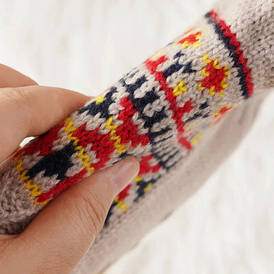 Wintersocken mit Schneemuster – Warme, rutschfeste Thermosocken für Damen und Herren 3