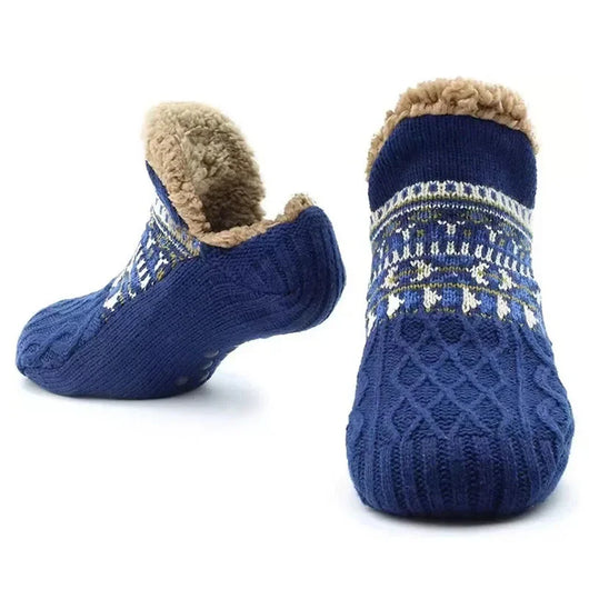 Wintersocken mit Schneemuster – Warme, rutschfeste Thermosocken für Damen und Herren 6