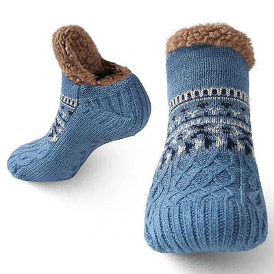Wintersocken mit Schneemuster – Warme, rutschfeste Thermosocken für Damen und Herren 7