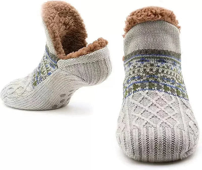 Wintersocken mit Schneemuster – Warme, rutschfeste Thermosocken für Damen und Herren 8