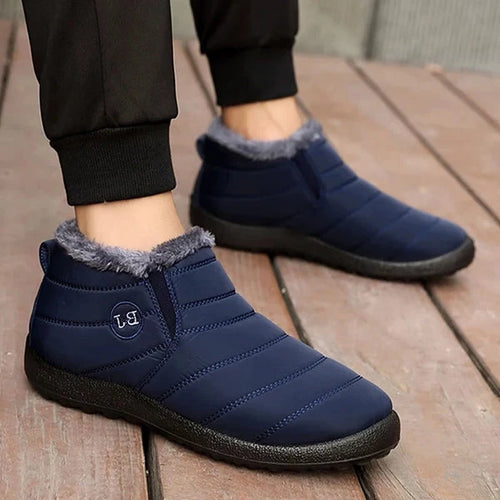 Winterstiefel für Damen – Wasserdichte Schlupfstiefel mit Warmfutter und rutschfester Sohle