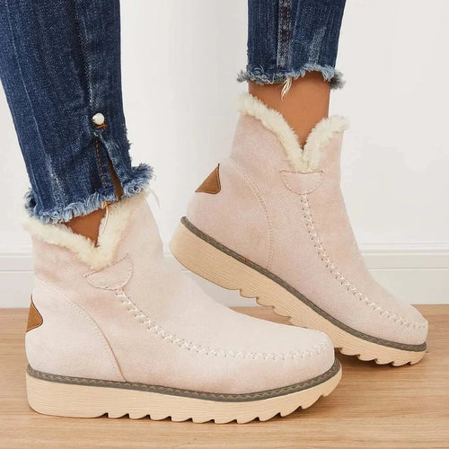 Winterstiefeletten Damen gefüttert – Isolierendes Futter, rutschfeste Profilsohle für Alltag