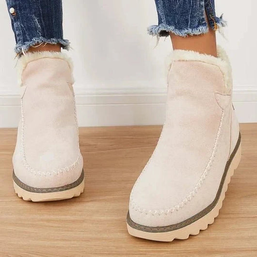 Winterstiefeletten Damen gefüttert – Isolierendes Futter, rutschfeste Profilsohle für Alltag 1