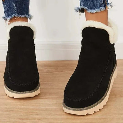 Winterstiefeletten Damen gefüttert – Isolierendes Futter, rutschfeste Profilsohle für Alltag 3