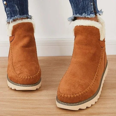 Winterstiefeletten Damen gefüttert – Isolierendes Futter, rutschfeste Profilsohle für Alltag 4
