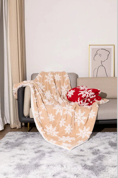 Wolldecke kaufen – Fleece und Lammwolle, 130x160 cm, warm und weich für Sofa und Bett 0