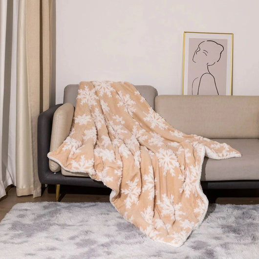 Wolldecke kaufen – Fleece und Lammwolle, 130x160 cm, warm und weich für Sofa und Bett 3