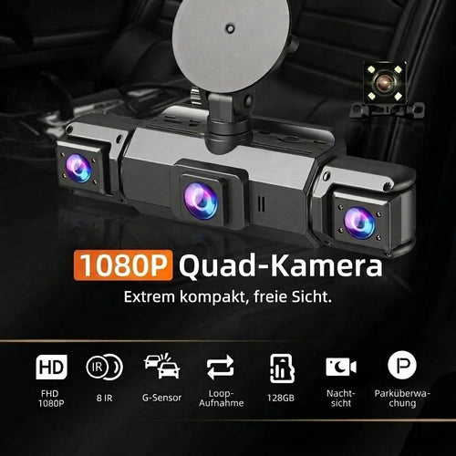 Autokamera mit 4 HD-Kameras – Nachtsicht und WLAN für umfassende Fahrzeugüberwachung