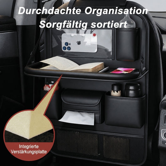 Autositz-Organizer mit Essenstablett und Tablet-Halterung für eine ordentliche Aufbewahrung auf den Rücksitzen