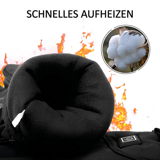 Innenansicht eines beheizbaren Handschuhs mit weichem Futter und einer Baumwoll-Einlage zur Veranschaulichung.
