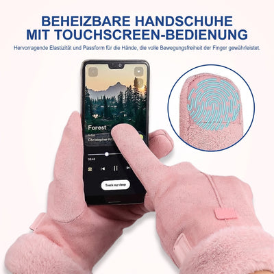 Beheizbare Winterhandschuhe für Damen mit Touchscreen-Funktion und flexibler Passform für volle Bewegungsfreiheit.