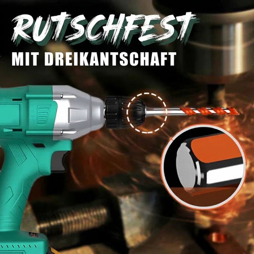 Bohrerset 6-12 mm – Hartmetallbohrer mit W-förmigem Nuten für Stahl, Beton, Holz, Fliesen