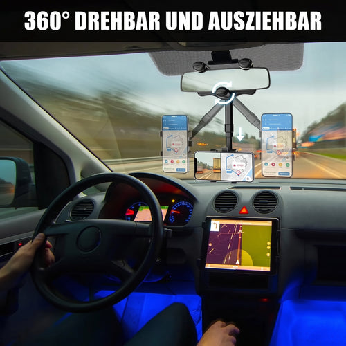 Handyhalterung für den Auto-Rückspiegel – 360° drehbar, für Smartphones von 4 bis 7 Zoll
