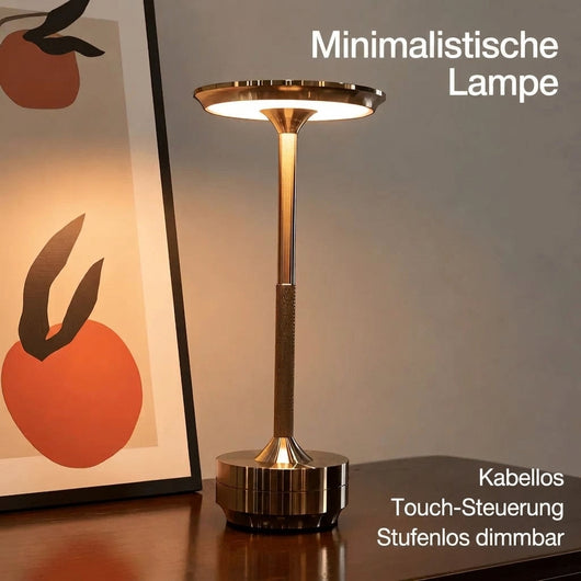 Kabellose, dimmbare Tischleuchte mit Akku und Touch-Steuerung für Schlafzimmer und Büro