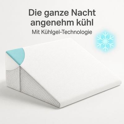 Keilkissen mit kühlender Gel-Technologie für eine angenehme Nachtruhe
