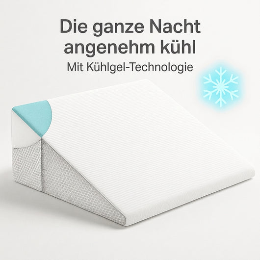 Keilkissen mit kühlender Gel-Technologie für eine angenehme Nachtruhe