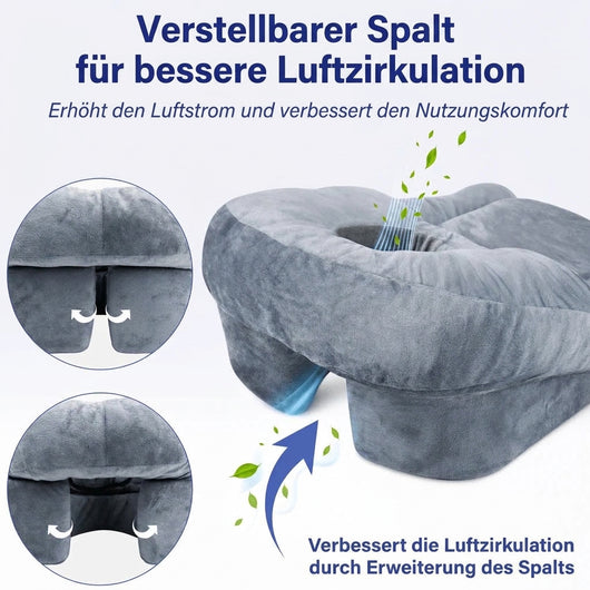Post-BBL Bauchkissen mit verstellbarer Öffnung für verbesserte Luftzirkulation und erhöhten Komfort in Bauchlage