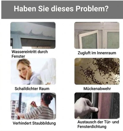 Selbstklebende Türdichtung 5 m – Flexible, transparente Dichtungsleiste für Türen und Fenster zur Problemlösung