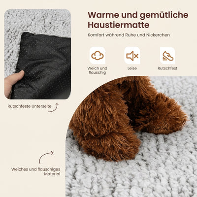Selbstwärmende Matte für Katzen und Hunde mit rutschfester Unterseite und weicher, flauschiger Oberfläche für hohen Komfort.